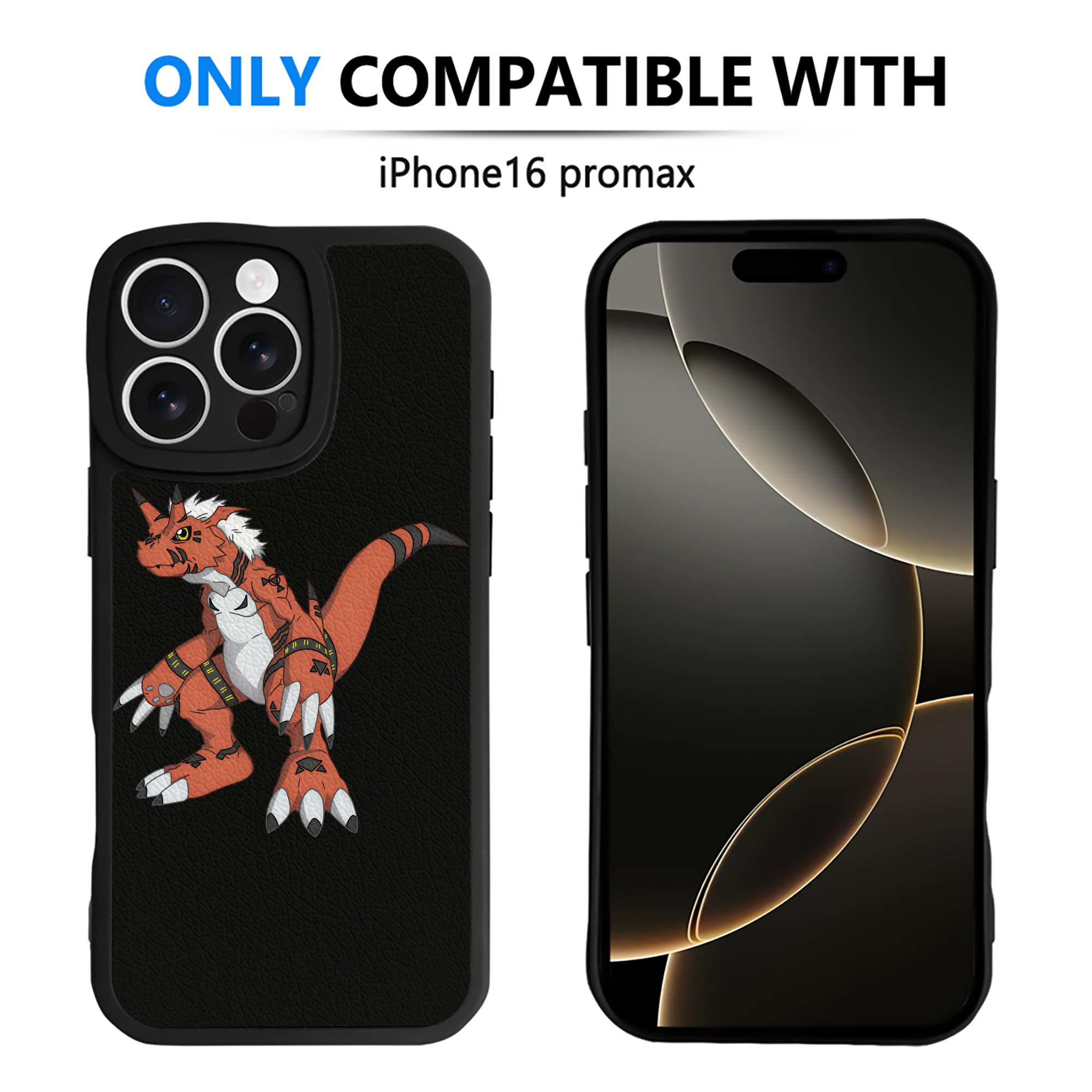 （画像用） Digimon デジタルモンスター/デジモン 【iPhone 16シリーズ対応】シリコンスマホケース（レザー調） 材質：シリコン